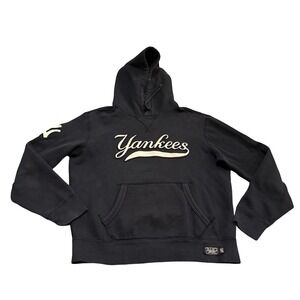 Polo Ralph Lauren x MLB NY Yankees Navy Blue Chenille Patch Hoodie Mens Small